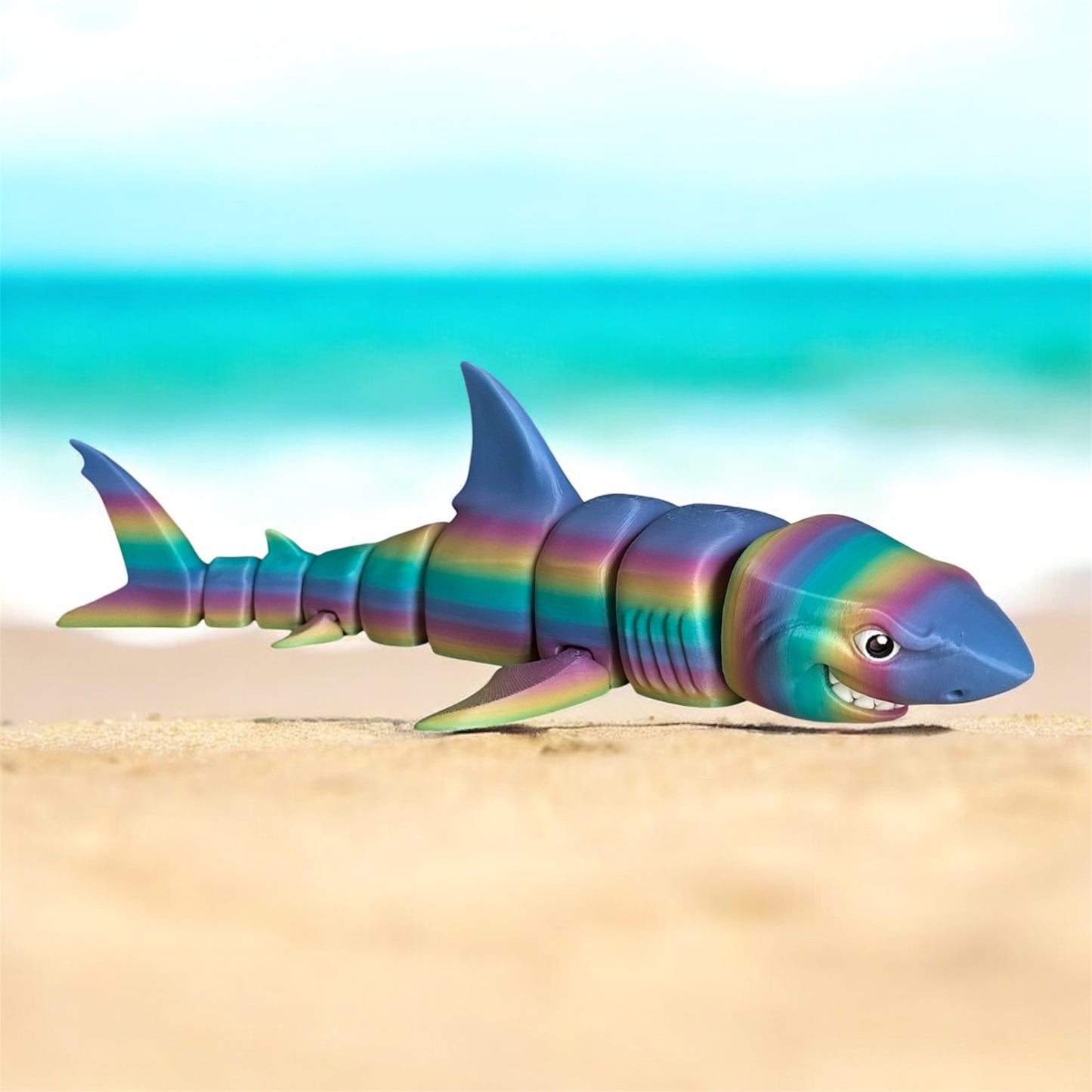 Rainbow white shark XL